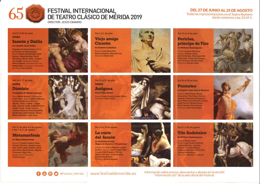Imagen 65 FESTIVAL INTERNACIONAL DE TEATRO CLÁSICO DE MÉRIDA 2019