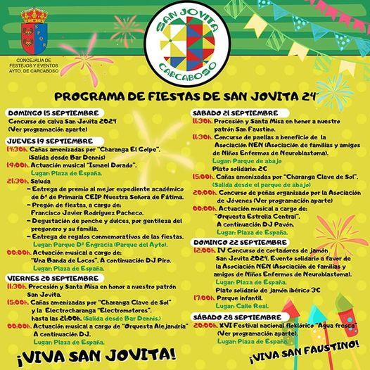 Imagen PROGRAMACIÓN FIESTAS PATRONALES - SAN JOVITA 2024